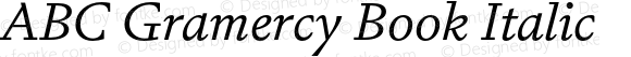 ABC Gramercy Book Italic