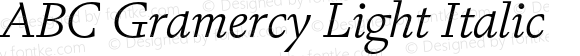 ABC Gramercy Light Italic
