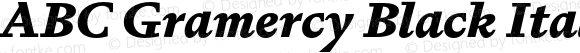 ABC Gramercy Black Italic