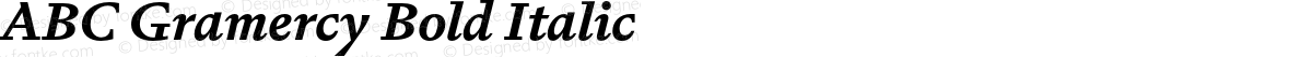 ABC Gramercy Bold Italic