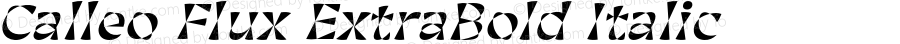 Calleo Flux ExtraBold Italic