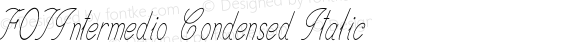 FOTIntermedio Condensed Italic