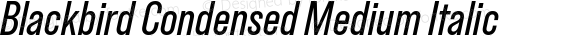 Blackbird Condensed Medium Italic