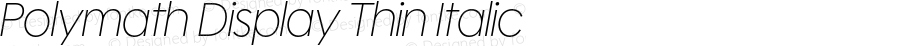 Polymath Display Thin Italic