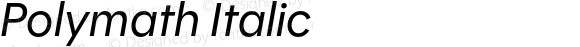 Polymath Italic
