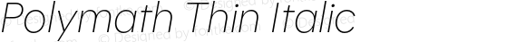 Polymath Thin Italic