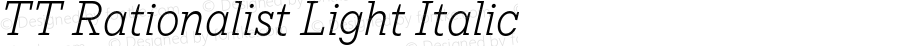 TT Rationalist Light Italic