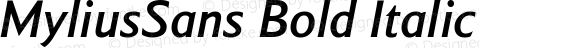 MyliusSans Bold Italic