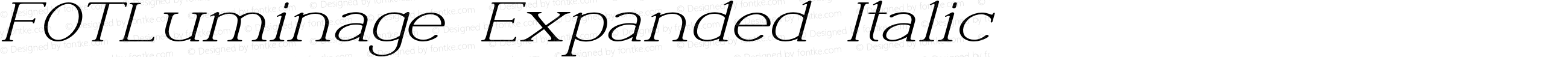 FOTLuminage Expanded Italic