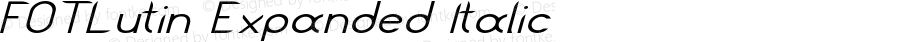 FOTLutin Expanded Italic