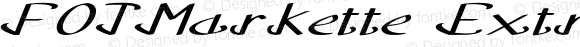 FOTMarkette Extra-expanded Italic