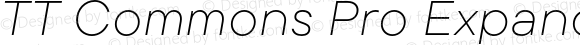 TT Commons Pro Expanded ExtraLight Italic