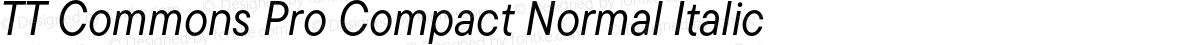 TT Commons Pro Compact Normal Italic