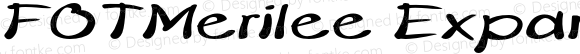 FOTMerilee Expanded Bold Italic