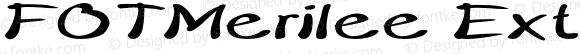 FOTMerilee Extra-expanded Bold Italic