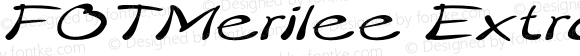 FOTMerilee Extra-expanded Italic