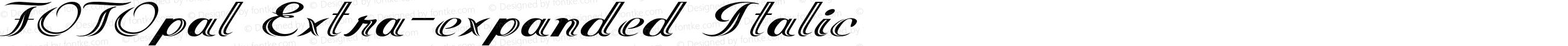 FOTOpal Extra-expanded Italic