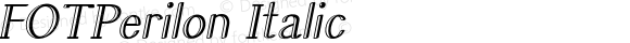 FOTPerilon-Italic