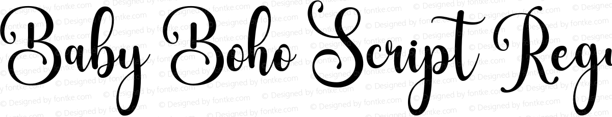 Baby Boho Script Regular