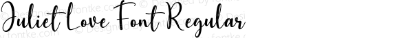 Juliet Love Font Regular