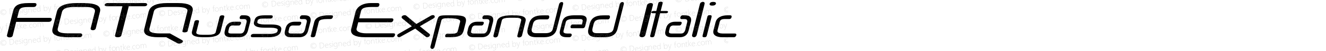 FOTQuasar Expanded Italic