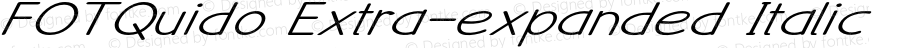 FOTQuido Extra-expanded Italic