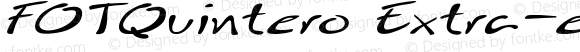 FOTQuintero Extra-expanded Italic