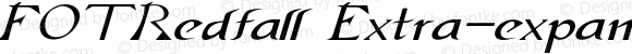 FOTRedfall Extra-expanded Italic