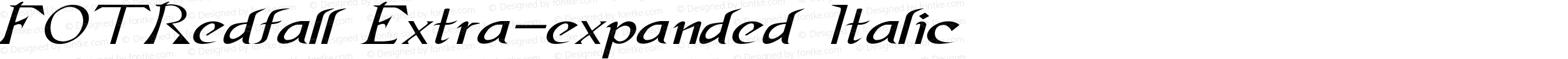 FOTRedfall Extra-expanded Italic