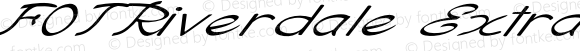 FOTRiverdale Extra-expanded Italic