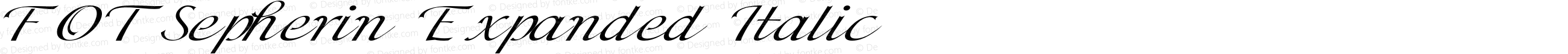 FOTSepherin Expanded Italic