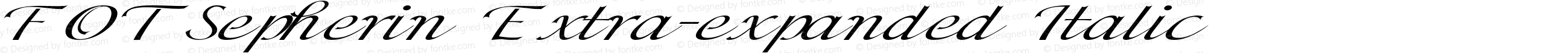 FOTSepherin Extra-expanded Italic