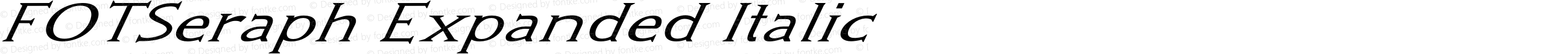 FOTSeraph Expanded Italic