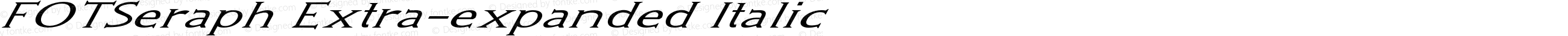 FOTSeraph Extra-expanded Italic