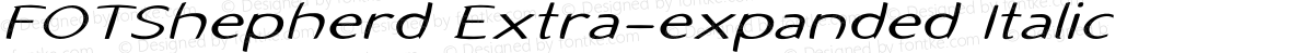 FOTShepherd Extra-expanded Italic