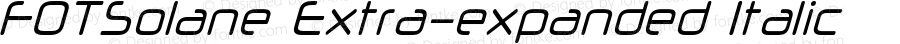 FOTSolane Extra-expanded Italic