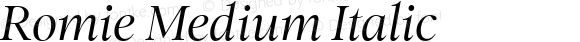 Romie Medium Italic