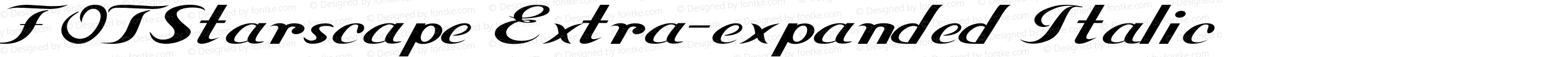 FOTStarscape Extra-expanded Italic