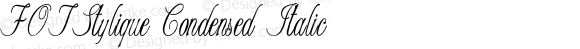 FOTStylique Condensed Italic