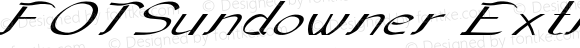 FOTSundowner Extra-expanded Italic