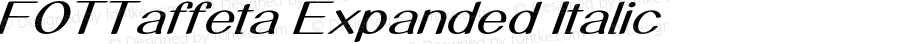 FOTTaffeta Expanded Italic