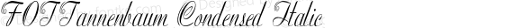 FOTTannenbaum Condensed Italic