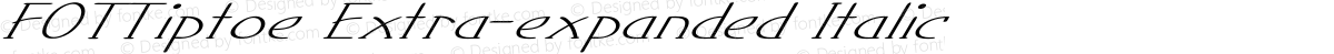 FOTTiptoe Extra-expanded Italic