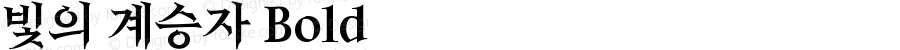 빛의 계승자 Bold 