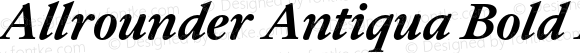 Allrounder Antiqua Bold Italic