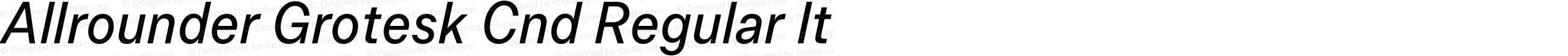 Allrounder Grotesk Cnd Regular It