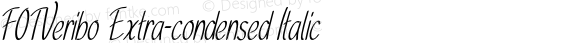 FOTVeribo Extra-condensed Italic