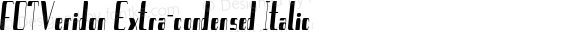FOTVeridon Extra-condensed Italic