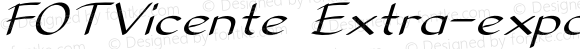 FOTVicente Extra-expanded Italic