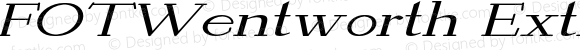 FOTWentworth Extra-expanded Italic